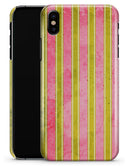 Inverted Yellow and Red Verticle Stripes - iPhone X Clipit Case