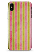 Inverted Yellow and Red Verticle Stripes - iPhone X Clipit Case