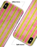 Inverted Yellow and Red Verticle Stripes - iPhone X Clipit Case