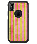 Inverted Yellow and Red Verticle Stripes - iPhone X OtterBox Case & Skin Kits