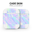 Iridescent Dahlia v1 - Full Body Skin Decal Wrap Kit for the Wireless Bluetooth Apple Airpods Pro, AirPods Gen 1 or Gen 2 with Wireless Charging