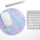 Iridescent Dahlia v1// WaterProof Rubber Foam Backed Anti-Slip Mouse Pad for Home Work Office or Gaming Computer Desk