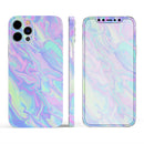 Iridescent Dahlia v1 // Full-Body Skin Decal Wrap Cover for Apple iPhone 15, 14, 13, Pro, Pro Max, Mini, XR, XS, SE (All Models)