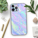 Iridescent Dahlia v1 // Full-Body Skin Decal Wrap Cover for Apple iPhone 15, 14, 13, Pro, Pro Max, Mini, XR, XS, SE (All Models)