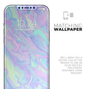 Iridescent Dahlia v1 // Full-Body Skin Decal Wrap Cover for Apple iPhone 15, 14, 13, Pro, Pro Max, Mini, XR, XS, SE (All Models)