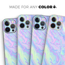 Iridescent Dahlia v1 // Full-Body Skin Decal Wrap Cover for Apple iPhone 15, 14, 13, Pro, Pro Max, Mini, XR, XS, SE (All Models)