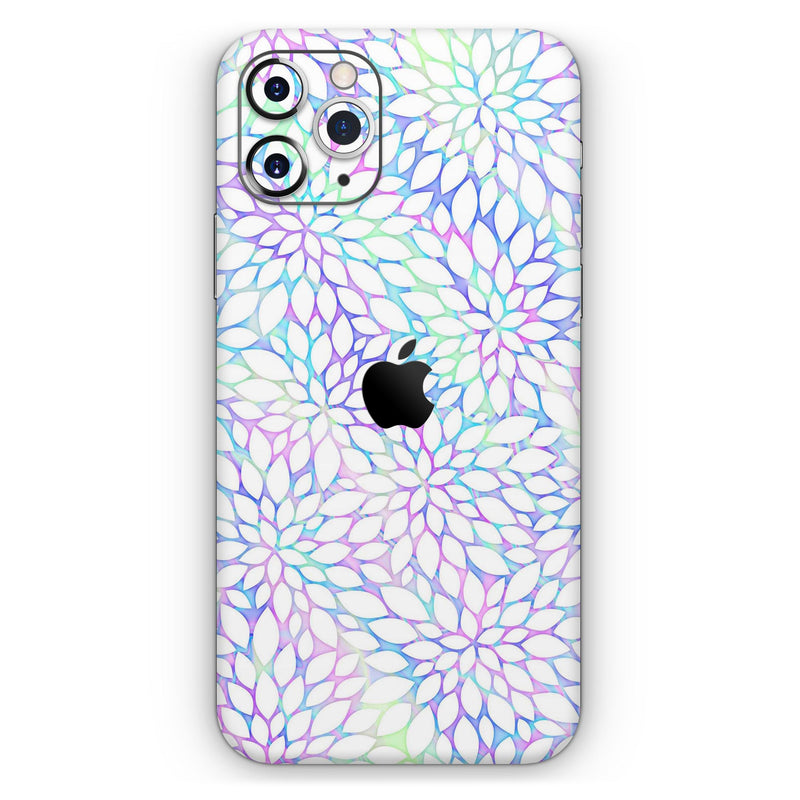 Iridescent Dahlia v2 - Skin-Kit compatible with the Apple iPhone 13, 13 Pro Max, 13 Mini, 13 Pro, iPhone 12, iPhone 11 (All iPhones Available)