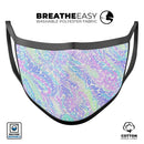 Iridescent Dahlia v3 - Made in USA Mouth Cover Unisex Anti-Dust Cotton Blend Reusable & Washable Face Mask with Adjustable Sizing for Adult or Child