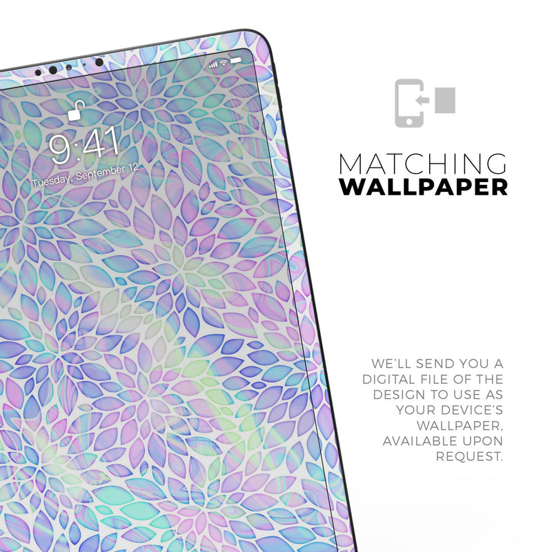 Iridescent Dahlia v3 - Full Body Skin Decal for the Apple iPad Pro 12.9", 11", 10.5", 9.7", Air or Mini (All Models Available)