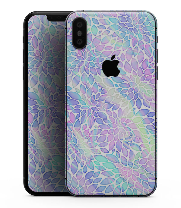Iridescent Dahlia v3 - iPhone XS MAX, XS/X, 8/8+, 7/7+, 5/5S/SE Skin-Kit (All iPhones Available)