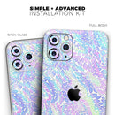 Iridescent Dahlia v3  - Protective Skin Wrap & Decal – Compatible with iPhone SE to iPhone 17 Pro Max (All Models)