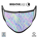 Iridescent Dahlia v4 - Made in USA Mouth Cover Unisex Anti-Dust Cotton Blend Reusable & Washable Face Mask with Adjustable Sizing for Adult or Child