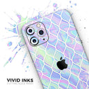 Iridescent Dahlia v4  - Protective Skin Wrap & Decal – Compatible with iPhone SE to iPhone 17 Pro Max (All Models)