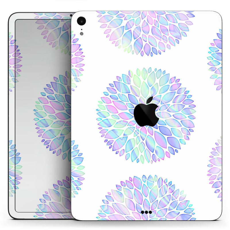 Iridescent Dahlia v5 - Full Body Skin Decal for the Apple iPad Pro 12.9", 11", 10.5", 9.7", Air or Mini (All Models Available)