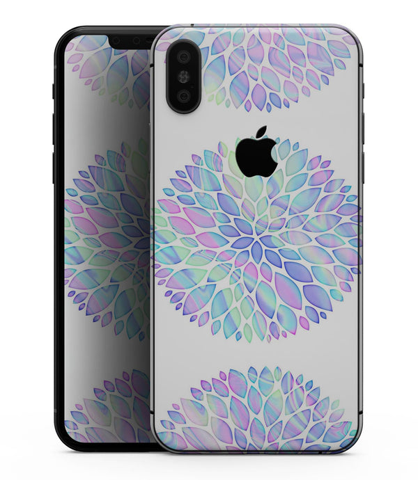 Iridescent Dahlia v5 - iPhone XS MAX, XS/X, 8/8+, 7/7+, 5/5S/SE Skin-Kit (All iPhones Available)