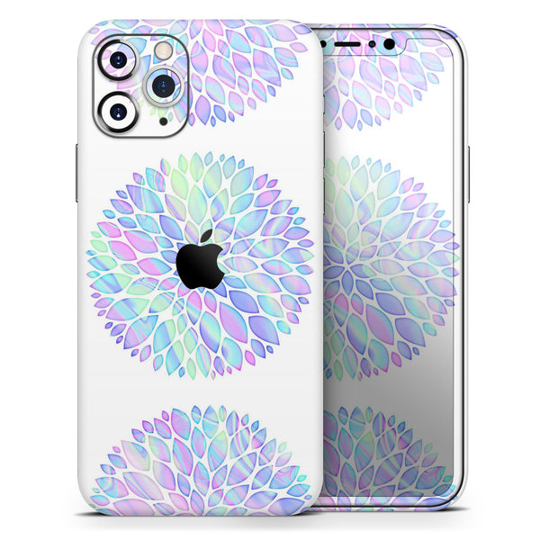 Iridescent Dahlia v5 - Skin-Kit compatible with the Apple iPhone 13, 13 Pro Max, 13 Mini, 13 Pro, iPhone 12, iPhone 11 (All iPhones Available)