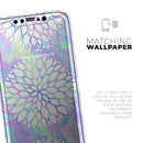 Iridescent Dahlia v6  - Protective Skin Wrap & Decal – Compatible with iPhone SE to iPhone 17 Pro Max (All Models)