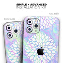 Iridescent Dahlia v6  - Protective Skin Wrap & Decal – Compatible with iPhone SE to iPhone 17 Pro Max (All Models)