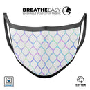 Iridescent Dahlia v7 - Made in USA Mouth Cover Unisex Anti-Dust Cotton Blend Reusable & Washable Face Mask with Adjustable Sizing for Adult or Child