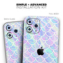 Iridescent Dahlia v9  - Protective Skin Wrap & Decal – Compatible with iPhone SE to iPhone 17 Pro Max (All Models)