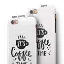 Its Coffee Time iPhone 6/6s or 6/6s Plus 2-Piece Hybrid INK-Fuzed Case