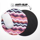 Jagged Colorful Chevron// WaterProof Rubber Foam Backed Anti-Slip Mouse Pad for Home Work Office or Gaming Computer Desk