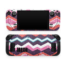 Jagged Colorful Chevron // Vinyl Skin Wrap for Steam Deck OLED & Steam Deck (LCD) — Soft Matte or Ultra Gloss