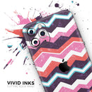Jagged Colorful Chevron - Vinyl Skin Wrap for iPhone 17 Pro Max, 17 Pro, 17 Air, 17, 16 & All Models — Soft Matte or Ultra Gloss