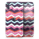 Jagged Colorful Chevron - Vinyl Skin Wrap for iPhone 17 Pro Max, 17 Pro, 17 Air, 17, 16 & All Models — Soft Matte or Ultra Gloss