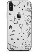 Joker, Clouds, and Balloon Doodle - iPhone X Skin-Kit