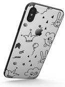 Joker, Clouds, and Balloon Doodle - iPhone X Skin-Kit