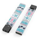 Jumping Fish Repeating Pattern - Premium Decal Protective Skin-Wrap Sticker compatible with the Juul Labs vaping device