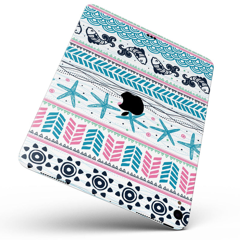 Jumping Fish Repeating Pattern - Full Body Skin Decal for the Apple iPad Pro 12.9", 11", 10.5", 9.7", Air or Mini (All Models Available)