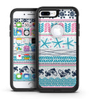 Jumping Fish Repeating Pattern - iPhone 7 or 7 Plus Commuter Case Skin Kit