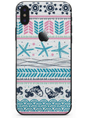 Jumping Fish Repeating Pattern - iPhone X Skin-Kit