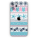 Jumping Fish Repeating Pattern  - Protective Skin Wrap & Decal – Compatible with iPhone SE to iPhone 17 Pro Max (All Models)