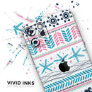 Jumping Fish Repeating Pattern  - Protective Skin Wrap & Decal – Compatible with iPhone SE to iPhone 17 Pro Max (All Models)