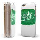 Just Start Green Paint iPhone 6/6s or 6/6s Plus 2-Piece Hybrid INK-Fuzed Case