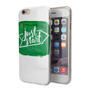 Just Start Green Paint iPhone 6/6s or 6/6s Plus 2-Piece Hybrid INK-Fuzed Case