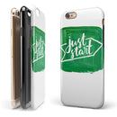 Just Start Green Paint iPhone 6/6s or 6/6s Plus 2-Piece Hybrid INK-Fuzed Case