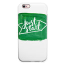 Just Start Green Paint iPhone 6/6s or 6/6s Plus 2-Piece Hybrid INK-Fuzed Case