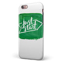 Just Start Green Paint iPhone 6/6s or 6/6s Plus 2-Piece Hybrid INK-Fuzed Case