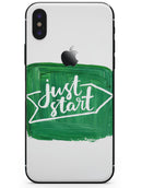 Just Start Green Paint - iPhone X Skin-Kit