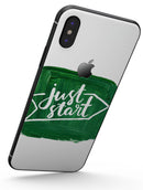 Just Start Green Paint - iPhone X Skin-Kit