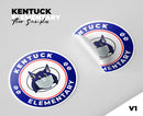Kentuck Elementary School - Social Distancing Floor Safety Sign 7", 10", 12", 15" Circle Pressure Sensitive Adhesive Waterproof Decal for Wood, Tile, Concrete Flooring