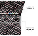 Karamfila Marble & Rose Gold Chevron v10 - Skin Decal Wrap Kit Compatible with the Apple MacBook Pro, Pro with Touch Bar or Air (11", 12", 13", 15" & 16" - All Versions Available)