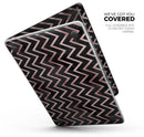 Karamfila Marble & Rose Gold Chevron v10 - Skin Decal Wrap Kit Compatible with the Apple MacBook Pro, Pro with Touch Bar or Air (11", 12", 13", 15" & 16" - All Versions Available)