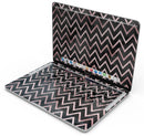 Karamfila Marble & Rose Gold Chevron v10 - Skin Decal Wrap Kit Compatible with the Apple MacBook Pro, Pro with Touch Bar or Air (11", 12", 13", 15" & 16" - All Versions Available)
