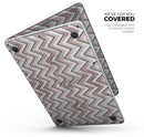 Karamfila Marble & Rose Gold Chevron v14 - Skin Decal Wrap Kit Compatible with the Apple MacBook Pro, Pro with Touch Bar or Air (11", 12", 13", 15" & 16" - All Versions Available)
