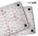 Karamfila Marble & Rose Gold Hearts v3 - Skin Decal Wrap Kit Compatible with the Apple MacBook Pro, Pro with Touch Bar or Air (11", 12", 13", 15" & 16" - All Versions Available)